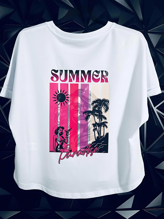 Summer Paradise Oversized Women's T-shirt